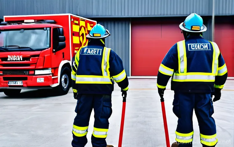 소방설비기사 실무에서의 효율적인 장비 사용 - **Prompt 1: Modern Fire Safety Engineer with Advanced Equipment**
    "A professional fire safety en...